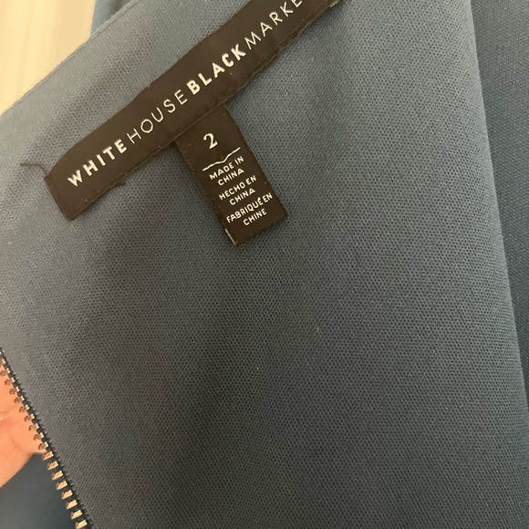 White House Black Market Teal Pencil Dress - Picture 5 of 6